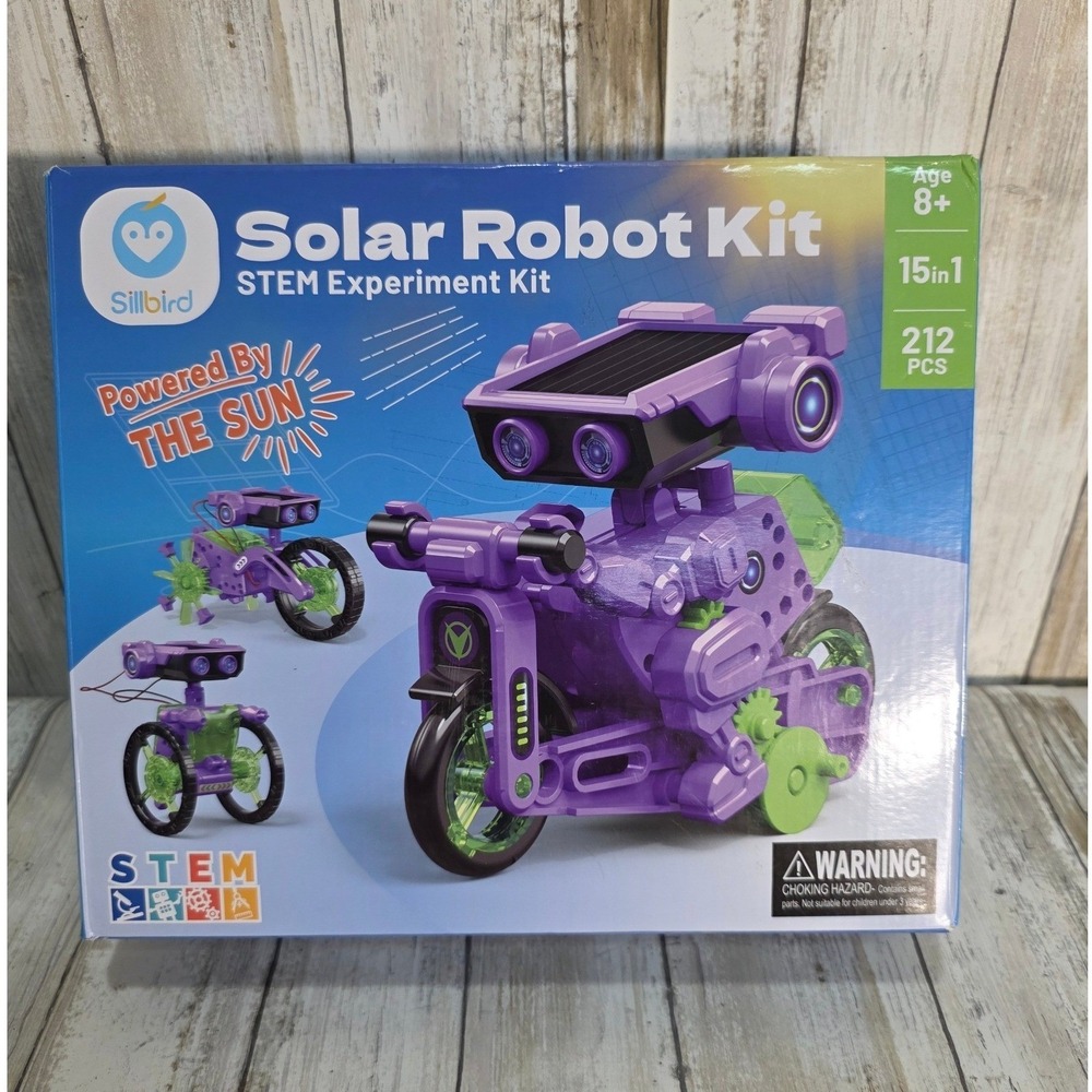 Silbird Solar Robot Kit STEM Experiment 15 in 1 212 Pieces Ages 8+ - Picture 2 of 6